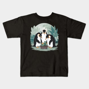 Penguin Gardening Kids T-Shirt